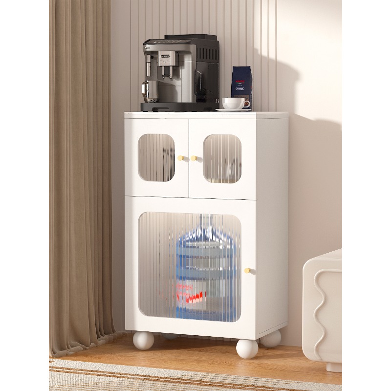 Coffee Tea Machine For Home - Cremefarbener Esszimmer-Seitenschrank aus Windfelsen, kleiner Wohnzimmer-Teeschrank,