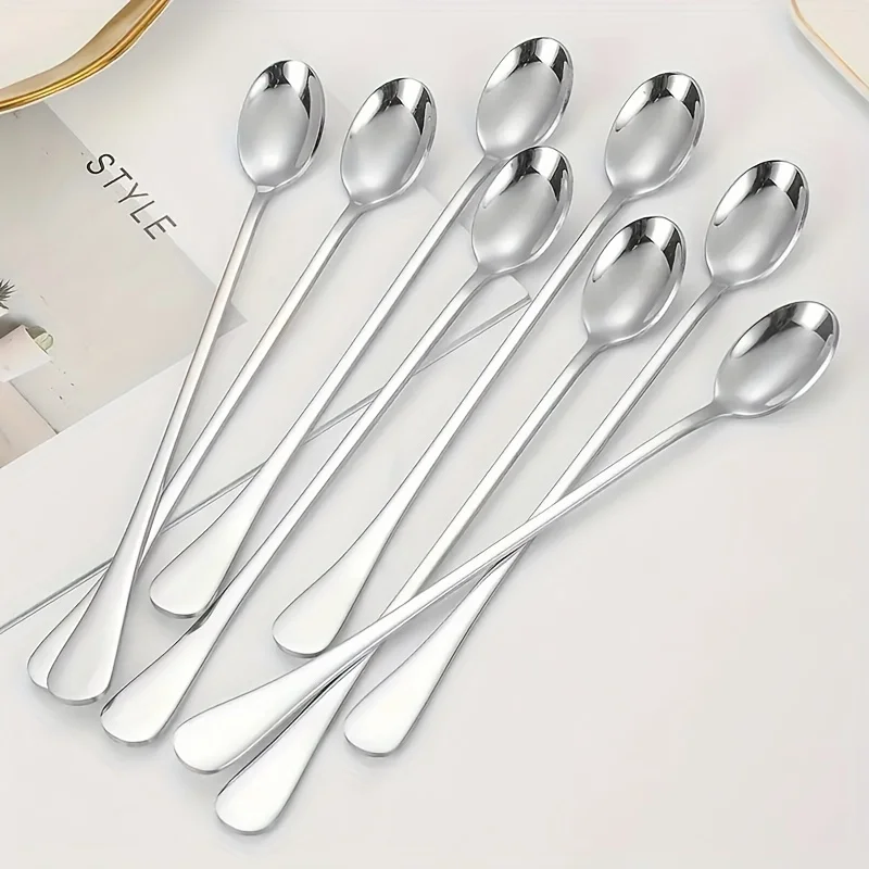 Coffee Tea Game - 1/10-teiliges Löffel-Set aus Edelstahl mit langem