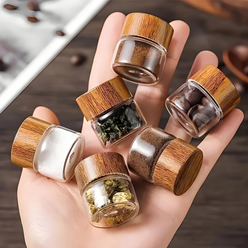 Coffee Tea Creamer - Mini Glas-Vorratsdose Lebensmittelecht Kaffeepulver Tee Aufbewahrungsglas