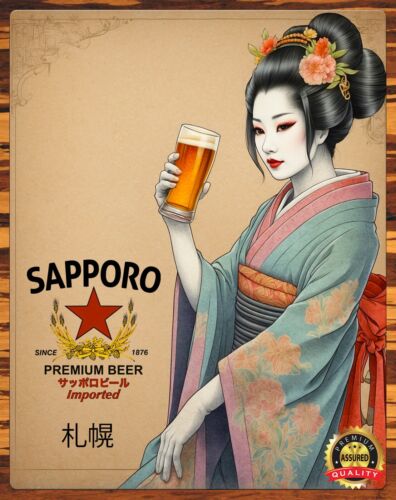 Coffee Tea Poster - Japan - Geisha - Sapporo Bier-sehr