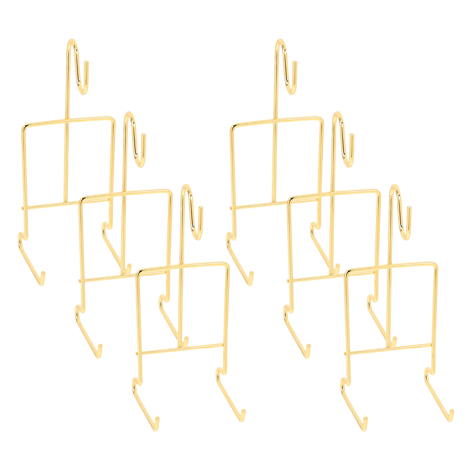 Coffee Tea Organizer - 6-teiliger goldener Metall-Teetassenständer, Tassen- und Untertassenhalter,