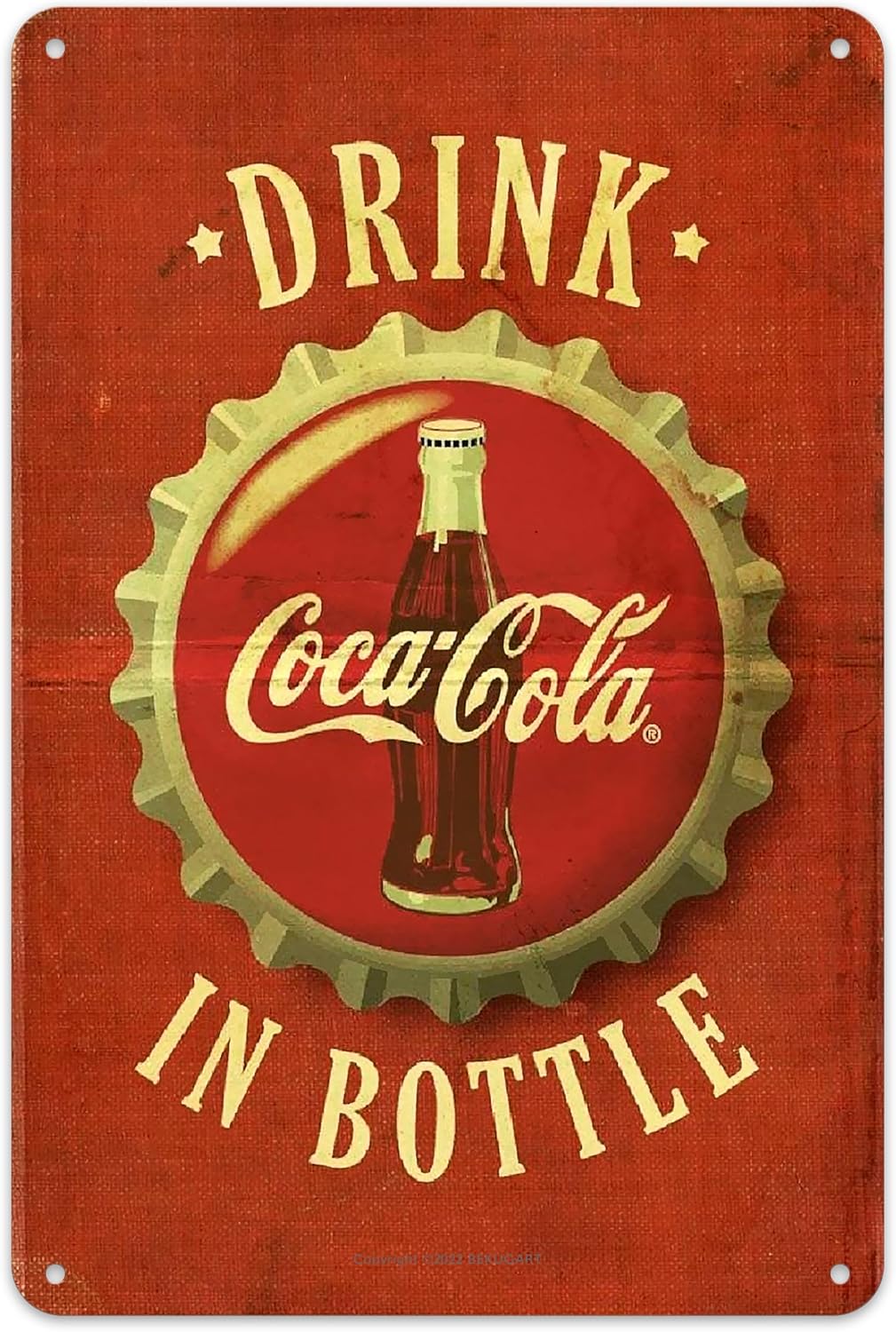 Coffee Tea Poster - Vintage Coca-Metallwandkunst – Getränk Coca in