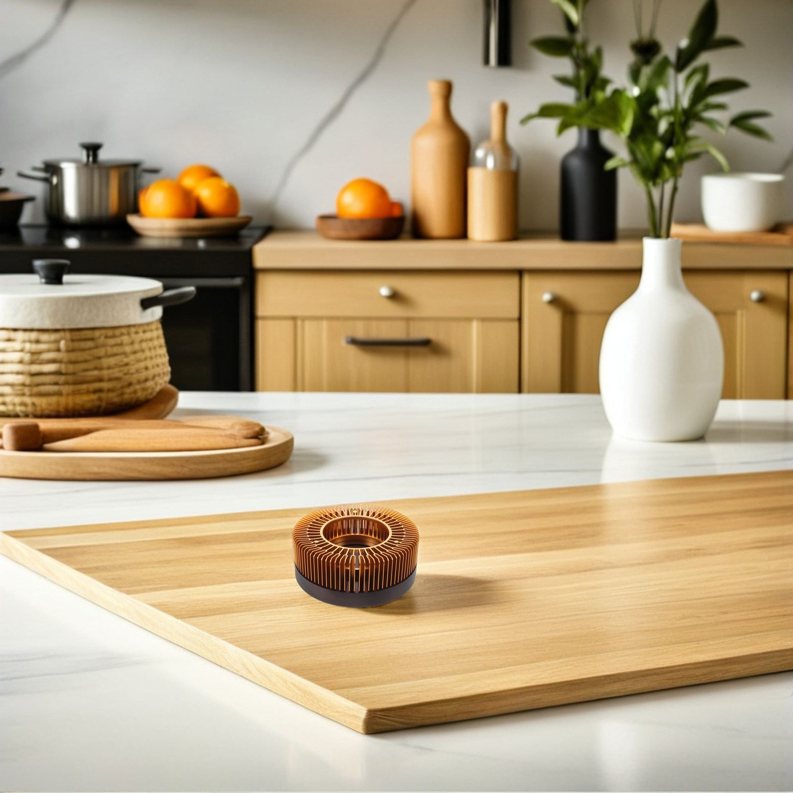 Coffee Tea Station - Goldener Teekannenwärmer aus Aluminium, Teekannenwärmer-Ständer für