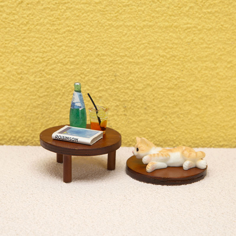 Coffee Tea House - Puppenhaus Miniatur Holz runden Tisch Couch