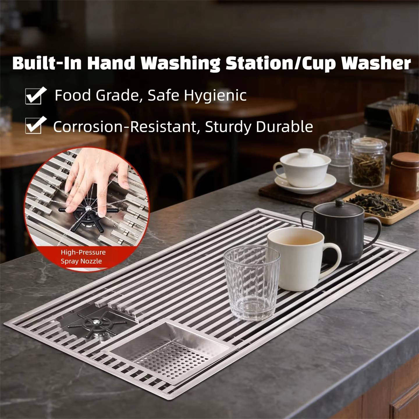 Modernes Einbau-Teetablett mit – Coffee Tea Station Bewertung und Preis