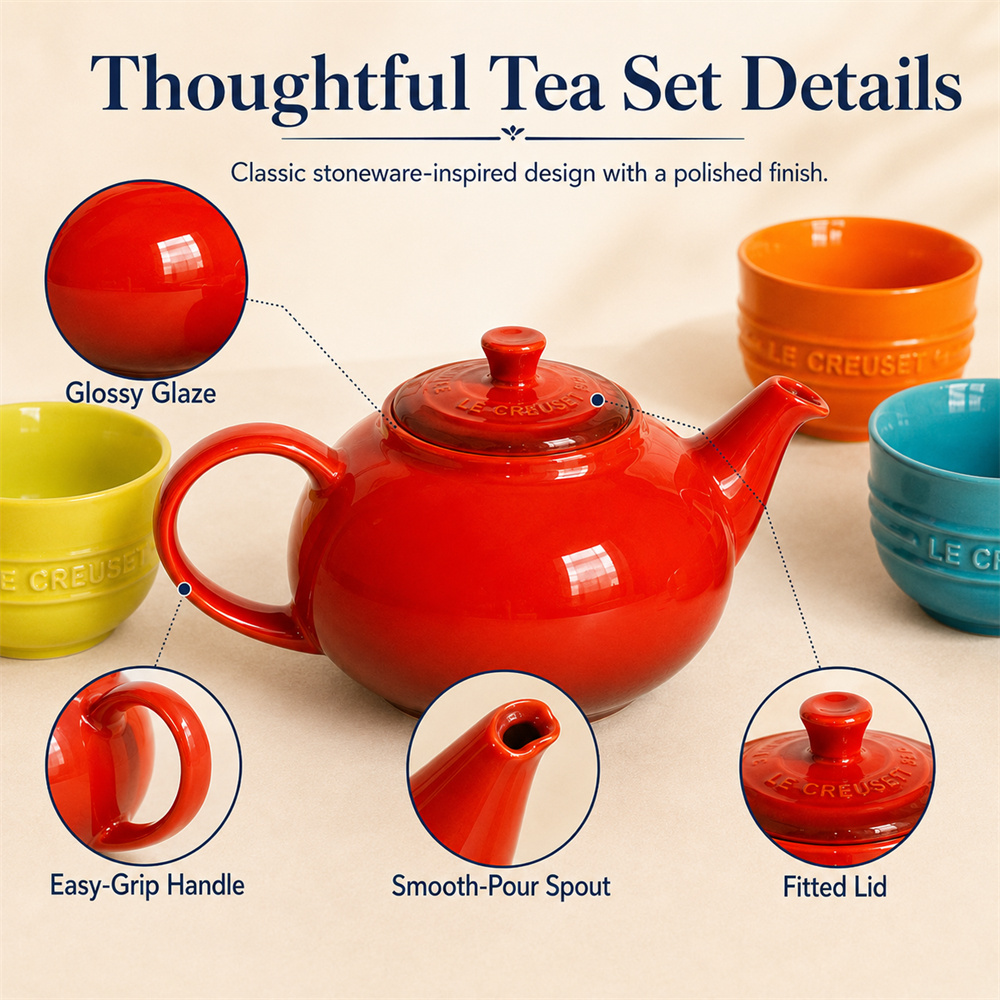 5-teiliges Le Creuset Kratzfes – Coffee Tea Organizer Bewertung und Preis
