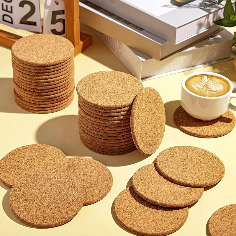 Natürliche runde Korkuntersetz – Coffee Tea Station Bewertung und Preis