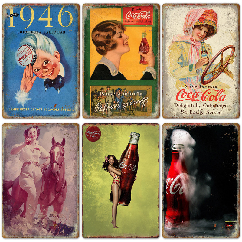 Vintage Cola Logo Metall Poste – Coffee Tea Poster Bewertung und Preis