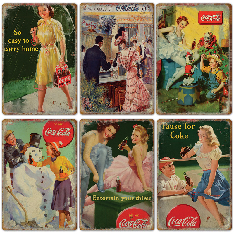 Vintage Cola Logo Metall Poste – Coffee Tea Poster Bewertung und Preis