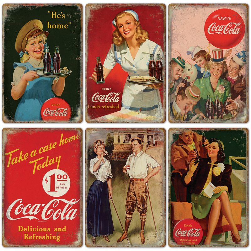 Vintage Cola Logo Metall Poste – Coffee Tea Poster Bewertung und Preis