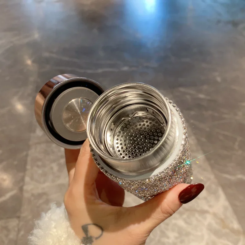 Glitzernder tragbarer Thermosb – Coffee Tea Bottle Bewertung und Preis