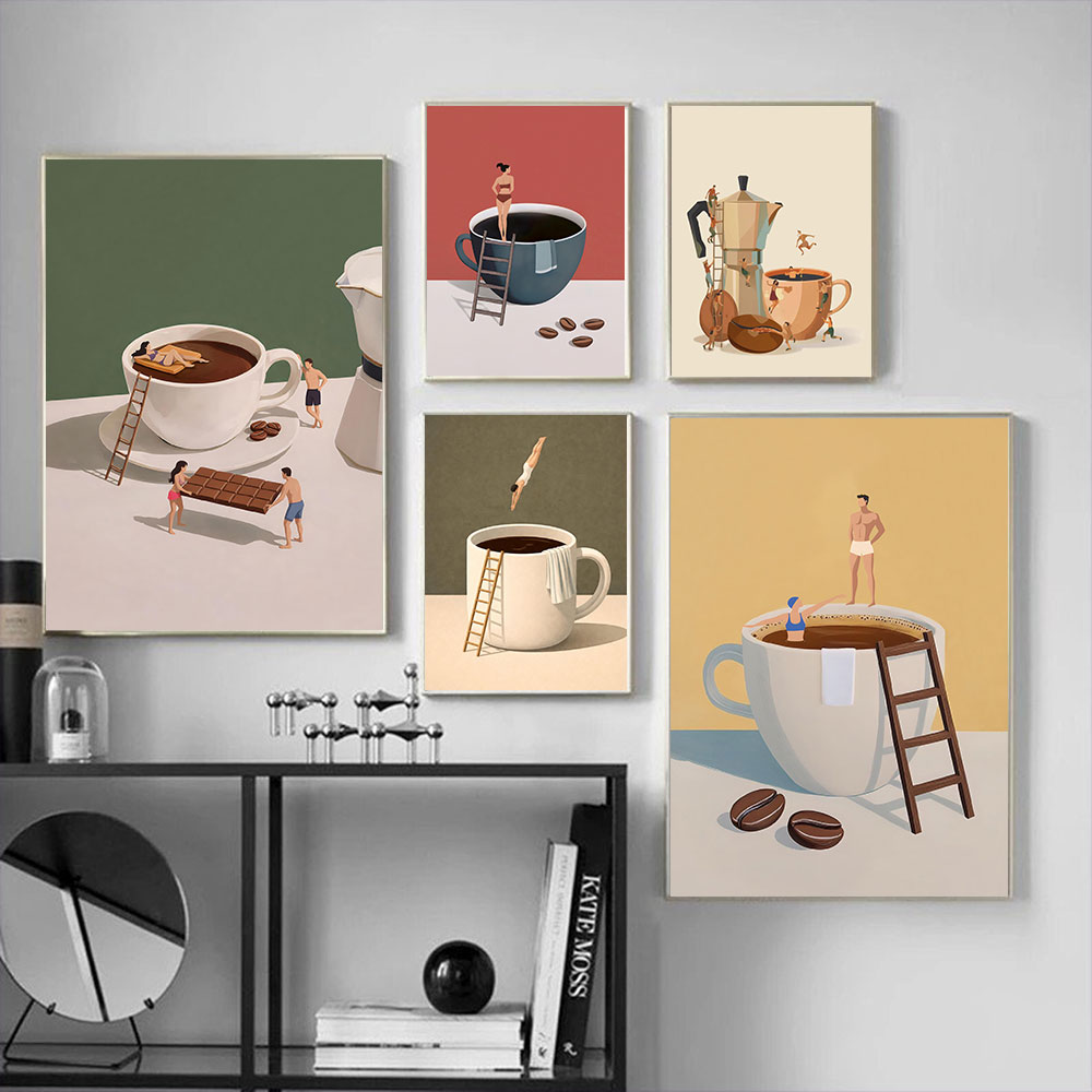 1 Stück rahmenloses Poster „Co – Coffee Tea Poster Bewertung und Preis