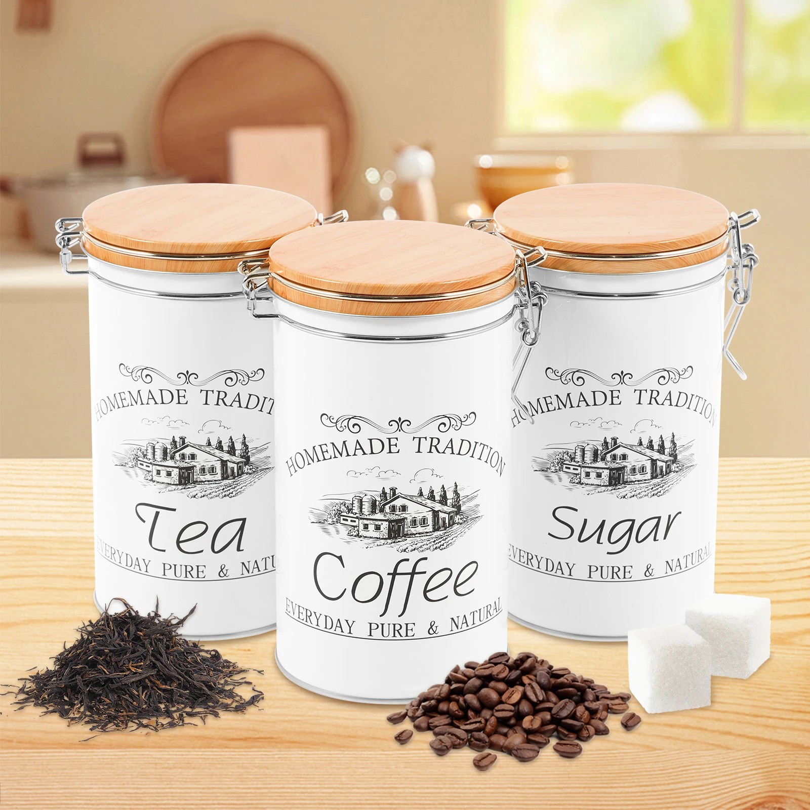 3 Teile/satz Tee Kaffee Zucker – Coffee Tea And Sugar Canister Set Bewertung und Preis