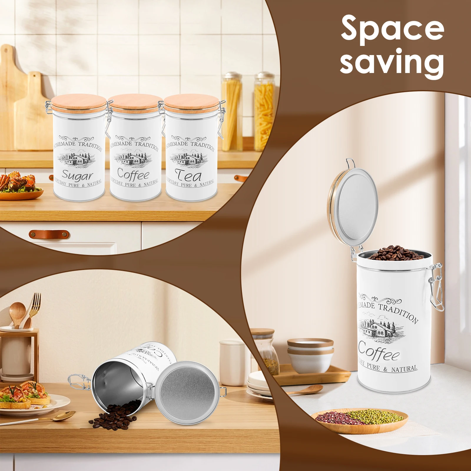 3 Teile/satz Tee Kaffee Zucker – Coffee Tea And Sugar Canister Set Bewertung und Preis