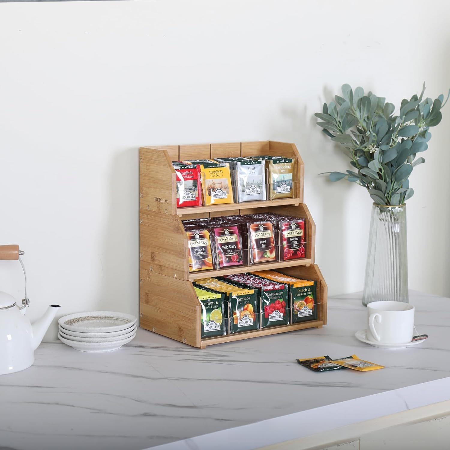 Bambus Teebeutel-Aufbewahrungs – Coffee Tea Station Bewertung und Preis