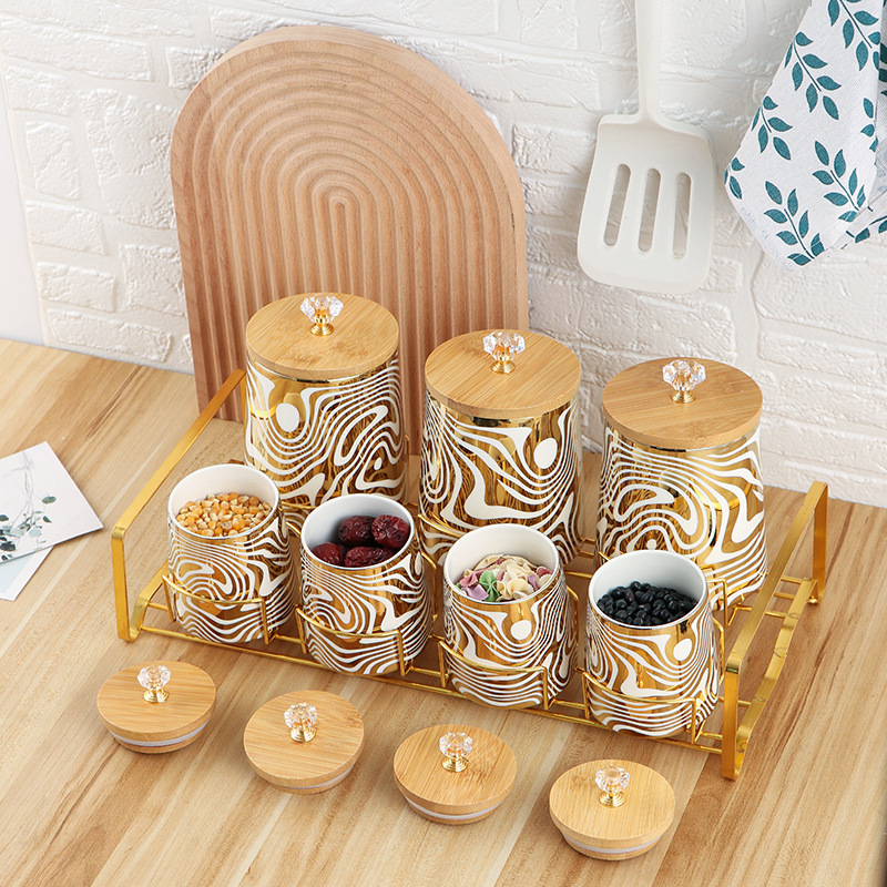 Set mit 7 farbig glasierten Ke – Coffee Tea And Sugar Canister Set Bewertung und Preis