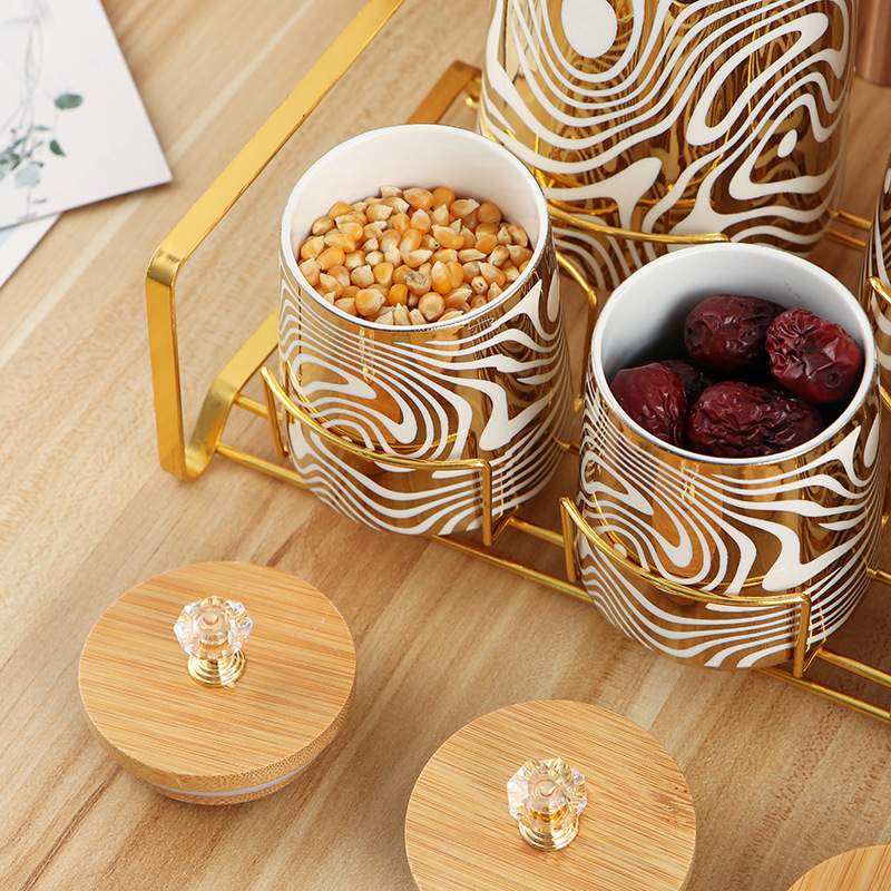 Set mit 7 farbig glasierten Ke – Coffee Tea And Sugar Canister Set Bewertung und Preis